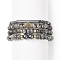 4Pcs 4 Style Natural Larvikite & Synthetic Hematite Stretch Bracelets Set with Cubic Zirconia Column Beaded, Gemstone Stackable Bracelets for Men Women, Inner Diameter: 2~2-1/8 inch(5.1~5.5cm), 1Pc/style