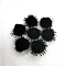 Handmade DIY Doll Craft Pom Pom Yarn Pom Pom Balls, with Metallic Cord, Black, 2cm, about 1000pcs/bag