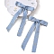 Bowknot Cloth Alligator Hair Clips, Hair Accessories for Women Girls, Light Sky Blue, 200x120mm