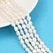 Natural Cultured Freshwater Pearl Beads Strands, Two Sides Polished, Grade 4A, Antique White, 6~7mm, Hole: 0.6mm, about 44~45pcs/strand, 13.39''~13.58''(34~34.5cm)
