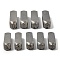 Steel Stamps, Including Number 0~9, Stainless Steel Color, 73x15.5x15.5mm, 9pcs/set