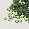 Glass Hotfix Rhinestone, Grade AA, Flat Back & Faceted, Flat Round, Peridot, SS16, 3.8~4.0mm, about 1440pcs/bag