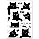 塩ビプラスチックスタンプ  DIYスクラップブッキング用  装飾的なフォトアルバム  カード作り  スタンプシート  猫の模様  16x11x0.3cm DIY-WH0167-57-0331-9