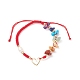 Natural Mixed Stone & Freshwater Pearl Braided Bead Bracelets BJEW-JB08720-03-1