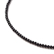 Natural Black Agate Beaded Necklaces for Women NJEW-JN03789-06-4