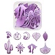 1 Set Spray Painted Alloy Charms FIND-YW0003-11B-1