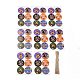 Étiquettes suspendues rondes en papier boîte à bonbons biscuits sac cartes de message pour halloween HJEW-E004-01-1