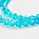 Half-Handmade Transparent Glass Beads Strands G02QC0N1-2