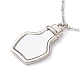 Сублимация пустой алюминиевый кулон ожерелье NJEW-E020-02P-02-2