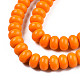 Opaque Solid Color Glass Beads Strands X-GLAA-A036-H18-2