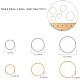 Pandahall 60 pièces 3 tailles anneau en acier inoxydable pendentif rond reliant anneau cadre breloques pour boucle d'oreille colliers bricolage fabrication de bijoux STAS-PH0018-98-2
