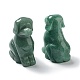 Figurines de chien de guérison sculptées en aventurine verte naturelle DJEW-F025-01C-1
