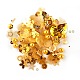 プラスチックスパンコールビーズ  スパンコールビーズ  混合図形  ゴールド  4~19x4~13x0.1mm  穴：1~3.9mm DIY-P025-05I-1