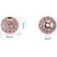 Cremagliera in ottone placcatura perline zirconi ZIRC-NB0001-02-2