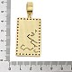 Pendentifs en laiton avec micro pavé de zircone cubique et émail KK-H458-04G-03-3