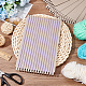 FINGERINSPIRE 8PCS Cardboard Weaving Looms & 12PCS Safety Plastic Sewing Needles TOOL-FG0001-06-6