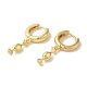 Латунные серьги обруча EJEW-B062-45G-2