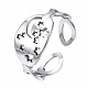 304 Stainless Steel Moon and Star Open Cuff Ring RJEW-T023-12P-3