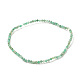 Bracelet extensible à perles rondes en quartz émeraude naturel BJEW-JB07748-02-1