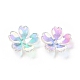 Transparentes bouchons fleur acrylique de perles MACR-C009-13-3