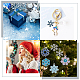 PandaHall 128pcs 17 Styles Snowflake Charms for Jewelry Making Xmas Christmas Snowflake Charms Pendant Beads for DIY Craft Bracelet Necklace Earring Making PALLOY-PH0001-96-4