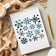 BENECREAT Snowflake Stencil 15.6x15.6cm Tiny Winter Snowflakes Stainless Steel Painting Templates for Window DIY-WH0279-061-6