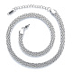 304 Edelstahl-Mesh-Ketten-Halskette für Männer und Frauen NJEW-N052-03P-1