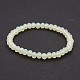 Opaque Solid Color Crystal Glass Rondelle Beads Stretch Bracelets BJEW-F075-09-1