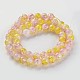 Dyed Crackle Glass Round Bead Strands CCG-M001-03-10mm-2