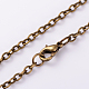 Iron Cable Chain Necklaces NJEW-JN01089-01-2