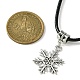 Ожерелья с подвеской в виде снежинки из сплава в тибетском стиле NJEW-JN04538-4
