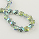 Electroplate Faceted Glass Beads EGLA-R093-01-2