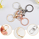 20шт 4 стиля железные с кольцами для ключей из сплава DIY-SP0001-70-6