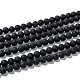 Chapelets de perles en agate noire naturelle X-G-H056-6mm-1
