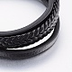 Cordón de cuero pulseras de varias vueltas BJEW-F325-05-3