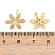 Серьги-гвоздики из латуни с микро-паве и прозрачным фианитом EJEW-F400-01B-G-3