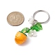 Porte-clés pendentif en acrylique fruits et feuilles KEYC-JKC00680-5