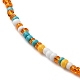 Verre collier de perles NJEW-Z029-05G-2