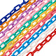 Yilisi 40 Stränge 10 Farben handgefertigte undurchsichtige Acryl-Büroklammerketten KY-YS0001-04-2