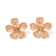 Цветок сплава эмали серьги стержня EJEW-P310-01G-03-2