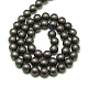 Hématite synthétique non magnétique dépoli brins de perles rondes G-J344-4mm-2