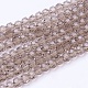 Faceted(32 Facets) Round Glass Beads Strands X-EGLA-J042-4mm-09-2