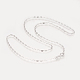 Rhodium Plated 925 Sterling Silver Mariner Link Chain Necklaces STER-L059-10P-2