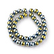 Chapelets de perles en verre électroplaqué EGLA-R047-4mm-04-2