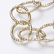 Алюминиевые текстурированные браслеты и ожерелья-цепочки SJEW-JS01094-03-4