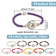 Pandahall elite 10pcs 10 couleurs pu imitation cuir tressé bracelet créations FIND-PH0010-84-2