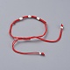 Nylon regolabile bracciali intrecciati cavo di perline BJEW-JB04976-02-3