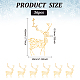 ホットフィックス用デコシート  マスクと衣装のアクセサリー  クリスマステーマ  鹿の模様  45x26x0.5mm DIY-WH0188-90C-2