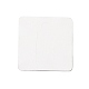 スクエア ペーパー ヘア クリップ ディスプレイ カード  ヘアボウホルダーカード  ヘアアクセサリー用品 頭飾りカード  ホワイト  猫の模様  6x6x0.03cm  穴：8mm DIY-B061-01B-03-5