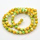Synthetic Ocean White Jade Beads Strands G-L019-6mm-12-1
